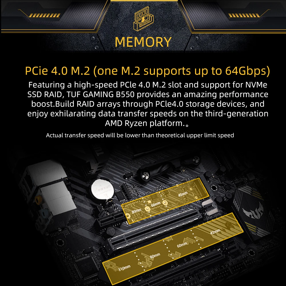 AMD New Ryzen 7 5800X R7 5800X CPU + ASUS TUF GAMING B550M PLUS (WI-FI) II Motherboard Set Socket AM4 DDR4 Processor Motherboard