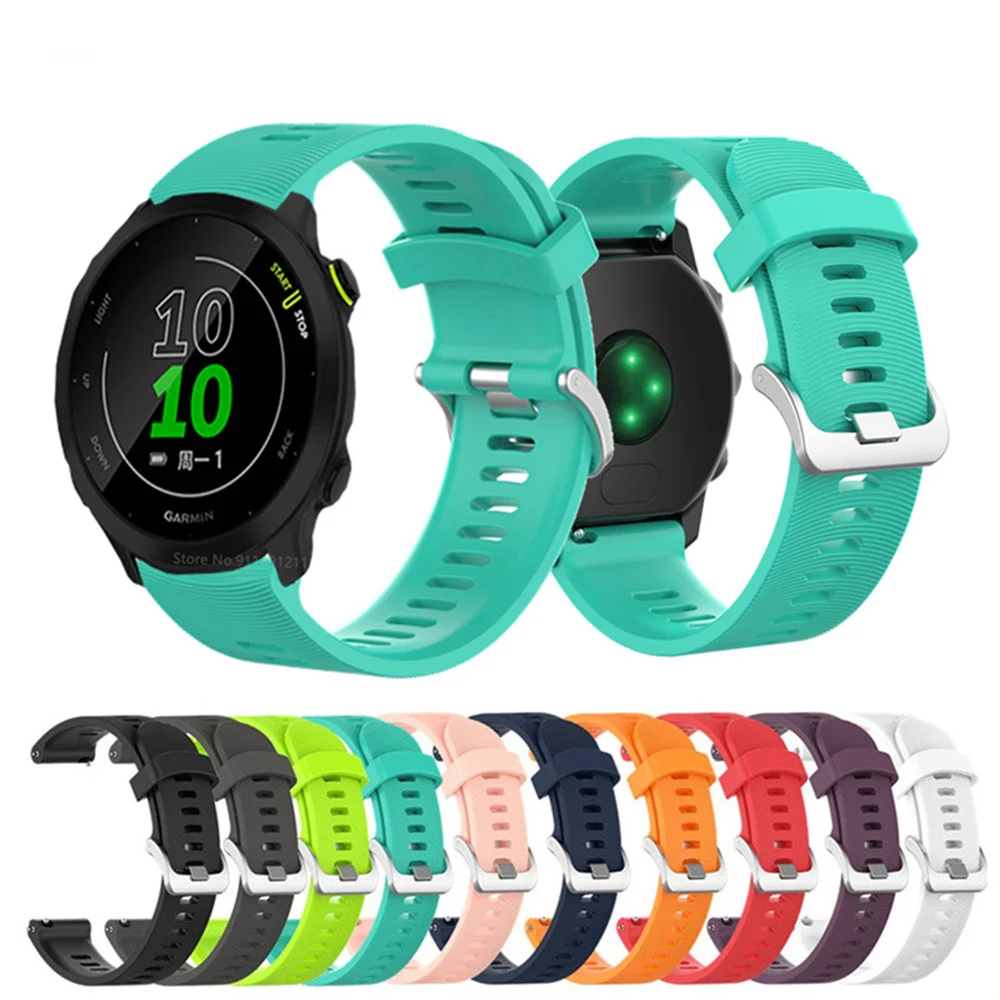 20mm Universal Strap for Garmin Forerunner 245 645 245M Vivoactive 3 Smart Watch Sport Silicone Wristband Bracelet Accessories