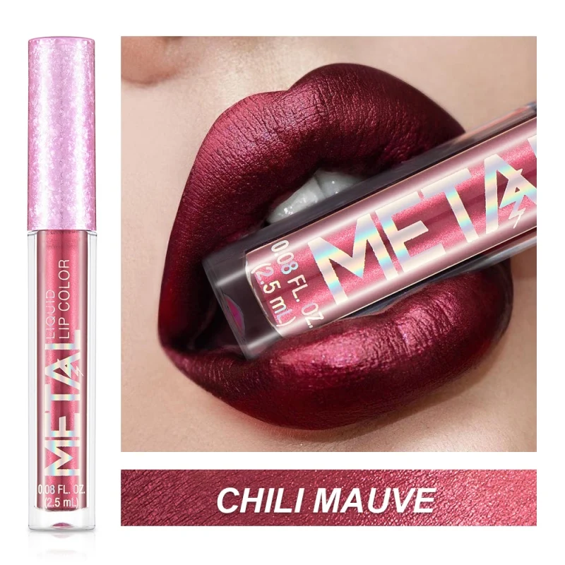 

12 Color Matte Metallic Liquid Lipstick Waterproof Long Lasting Lip Gloss Long-lasting Not Fading Lip Tint Makeup Cosmetics