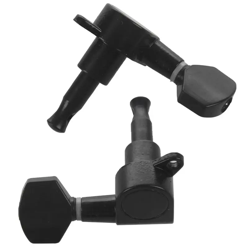 

Guitar Sealed Small Peg Tuning Pegs Tuners Machine Heads For Acoustic Electric Guitar Guitar Parts( Black 3R3L)