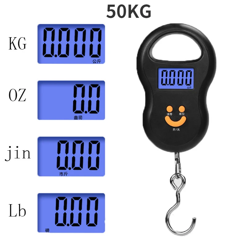 

1PC Multifunctional Mini 50kg/10g Electronic Hanging Fishing Luggage Portable Digital Handy Pocket Weight Hook Scale