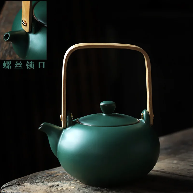 

Ceramic Teapot Loop-Handled Teapot Household Teapot Kung Fu Tea Set Small Single Pot with Filter Clay Pot Tea Infuser Tea Kettle