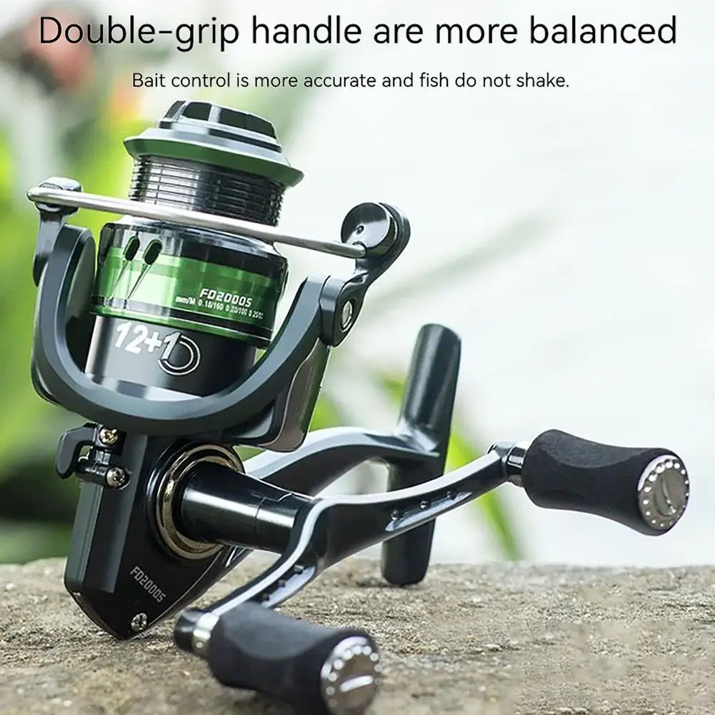 [ READY STOCK ] Spinning Fishing Reel With Double Handle Grip 2000-4000 Series Max Drag 8kg 5.0:1 Gear Ratio Fishing Accessories