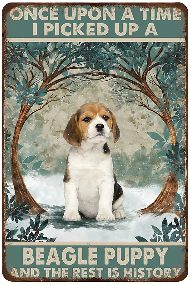 Mocozim Ретро металлический жестяной знак один раз когда я взял бигль постер для