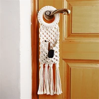 macrame wall hangings with pocket woven boho tapestry wall hanging pendant decorations for home bedroom living room dining room