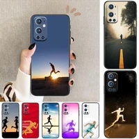 runners morning run for oneplus nord n100 n10 5g 9 8 pro 7 7pro case phone cover for oneplus 7 pro 17t 6t 5t 3t case