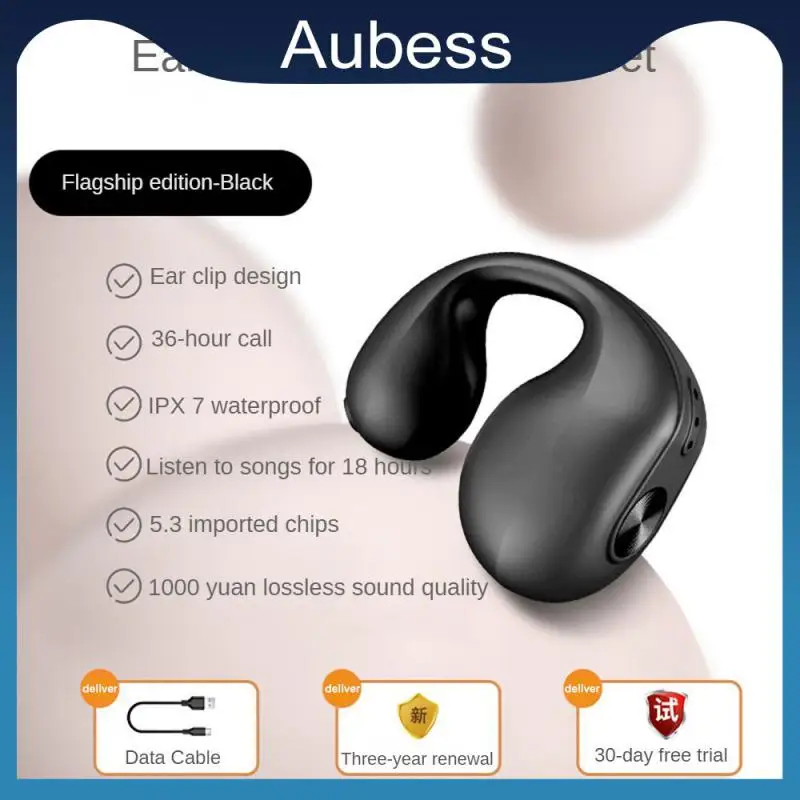 

Ear Clip Type Not Into The Ear Wireless Headset Painless Wearing Travel Wear Headset No Delay Sense Earphone