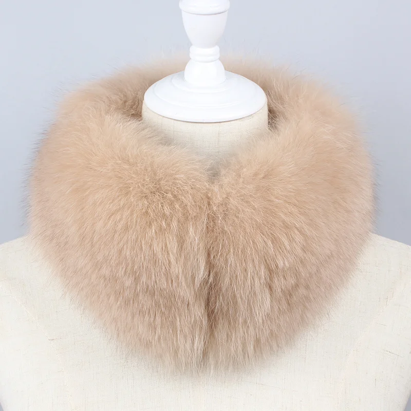 

Осенне-зимний шарф высокого качества Женская мода и новый корейский подходящий ко всему воротник из лисьего меха очень теплый