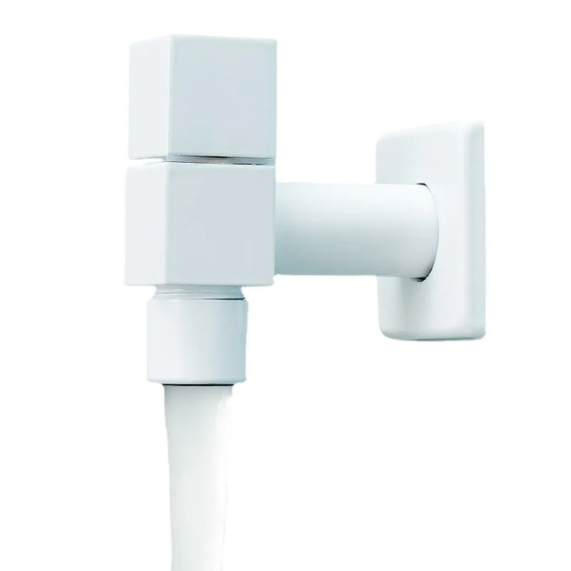 

1 шт. латунный белый кран для балкона, Швабра для туалета, кран для бассейна, кран для стиральной машины, смеситель с одним холодным быстрым о...