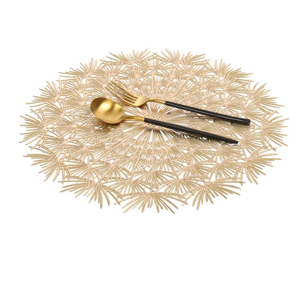 

Heat Insulated Pad Bowl Plate Mat 1 Piece Dinnerware Pad Anti-Hot Solid Color Hollow Out Placemat Meal Mat Table Mat