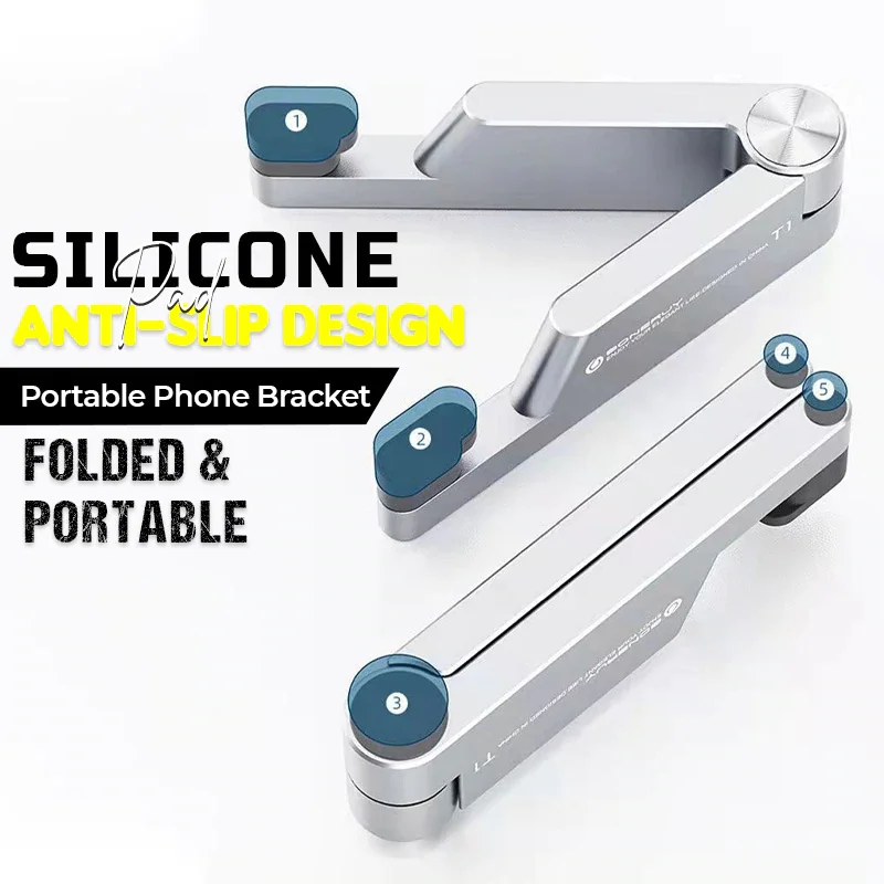 t1 universal mini size aluminum portable folding desk mount holder bracket mobile phone cradle foldable stand for cellphone ipad free global shipping