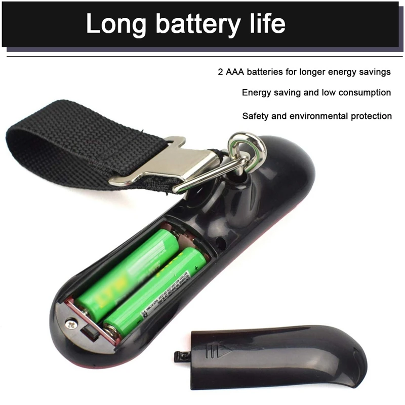 Портативные мини-весы для чемодана со светодиодным дисплеем 50 кг/110 фунтов