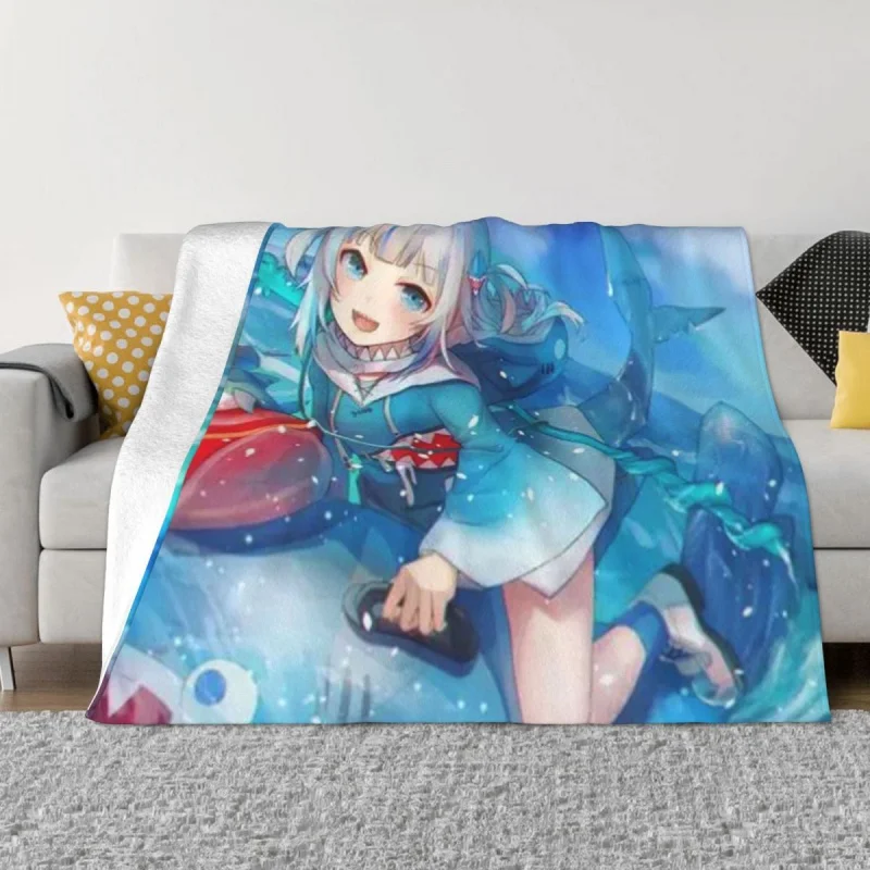 

Милое одеяло для девочек Hololive, Фланелевое весенне-осеннее теплое одеяло, постельное белье для зимы