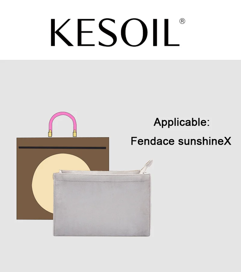 KESOIL Medium tote bag liner portable storage lining inner cushion cosmetic compartment bag support storage accessories