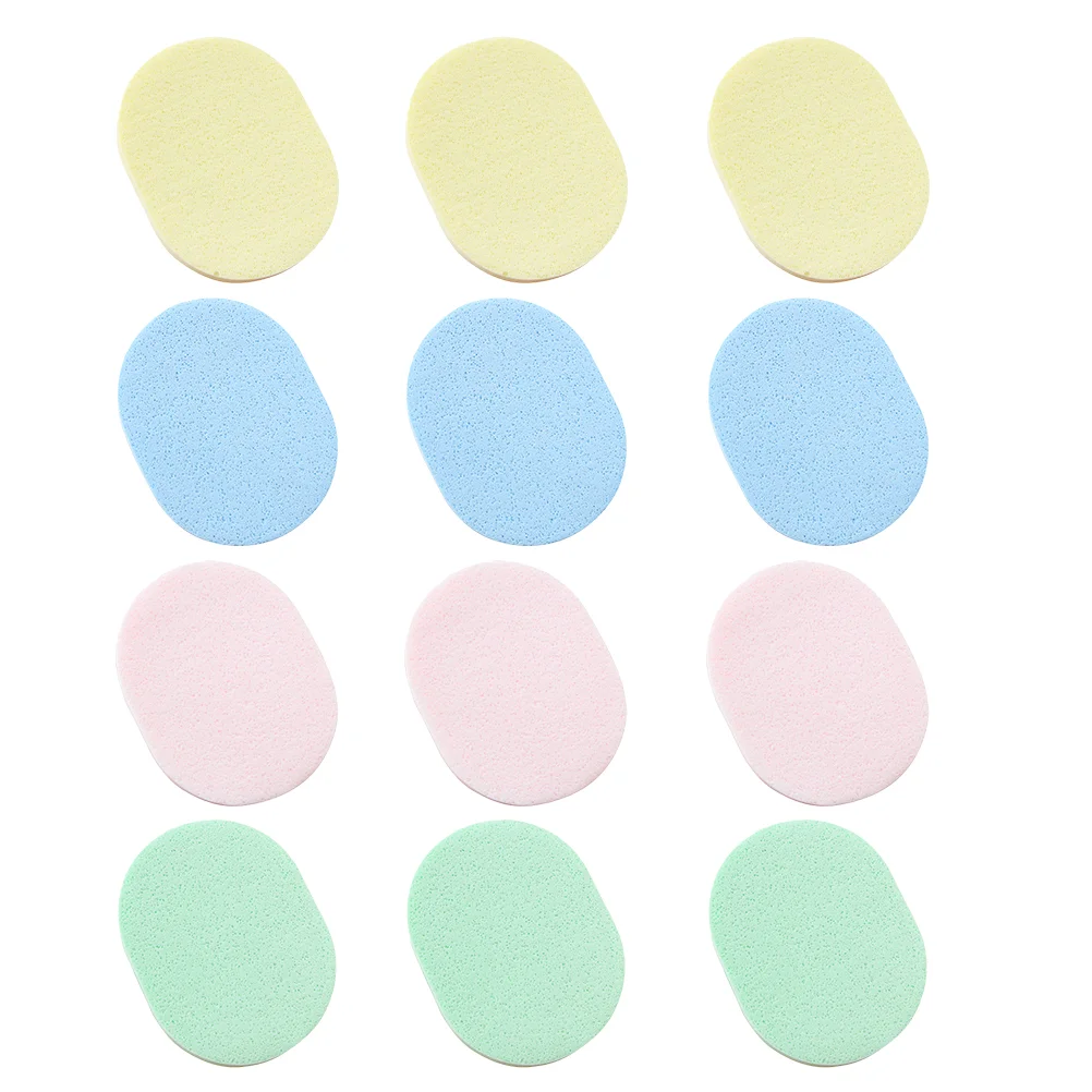

12pcs Thick Cleansing Facial Sponges Face Puffs Makeup Cleaning Sponges