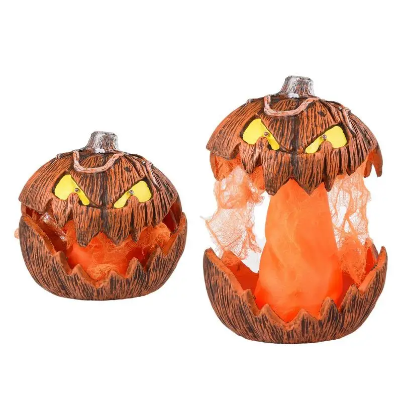 

Pop-up Retractable Jack-o'-lantern LED Glowing Eyes Make A Sound Pumpkin Lanterns Horror Decor Prop Haunted House Halloween Gift