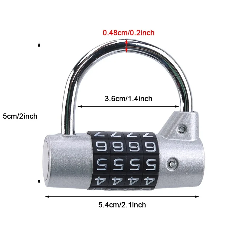 Многофункциональный комбинированный 4-значный замок безопасности шкафчик для