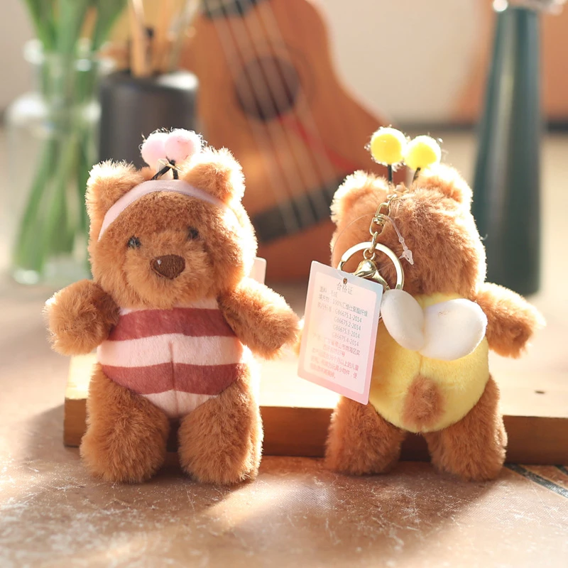 Милая мультяшная пчела медведь Барселона плюшевые куклы игрушка брелок подвеска