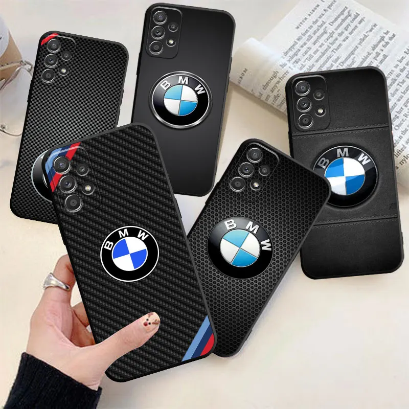 

Black BMW LOGO Phone Case For Samsung Galaxy A53 A52 A70 A71 5G A73 NOTE 8 9 10 A22 LITE PLUS 20 ULTRA M52 M31 Cover