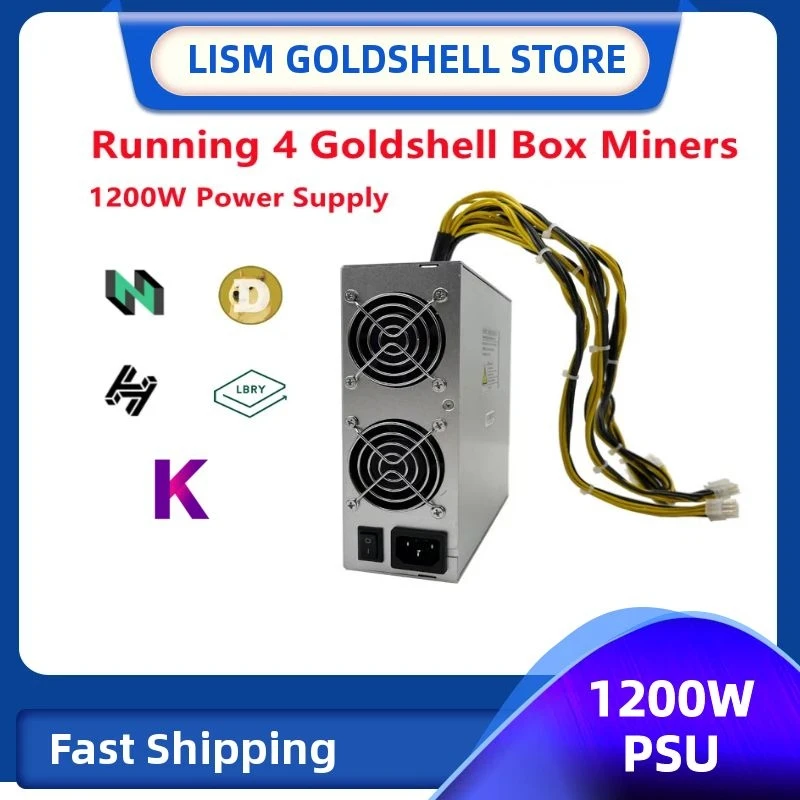

Goldshell 1200w PSU Running Four Goldshell Box Miner Support Mini Doge KD BOX CK BOX HS BOX LB BOX
