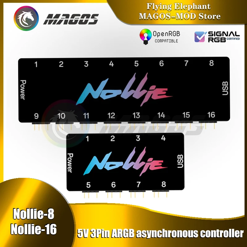 Фото Nollie Signal-RGB, концентратор управления RGB с программным обеспечением OpenRGB, асинхронный контроллер 5 В, 3 контакта для управления светодиодной подсветкой компьютерного шкафа №2