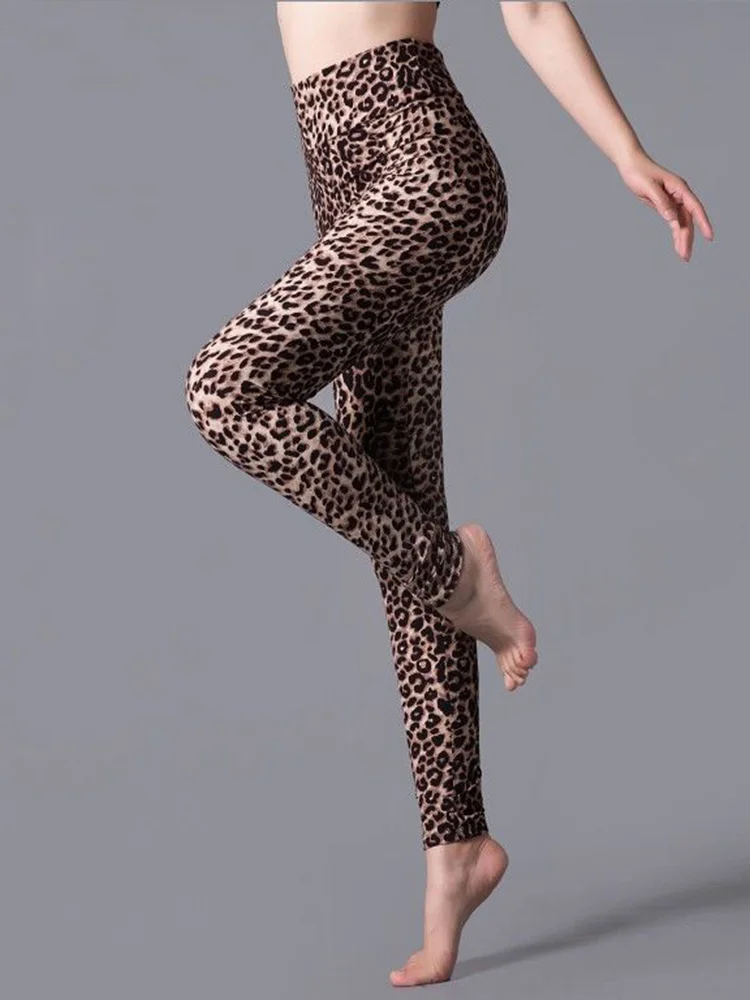

YSDNCHI Leopard Print Leggings Work Out Women High Waist Legings New Sporting Push Up Trousers Fitness