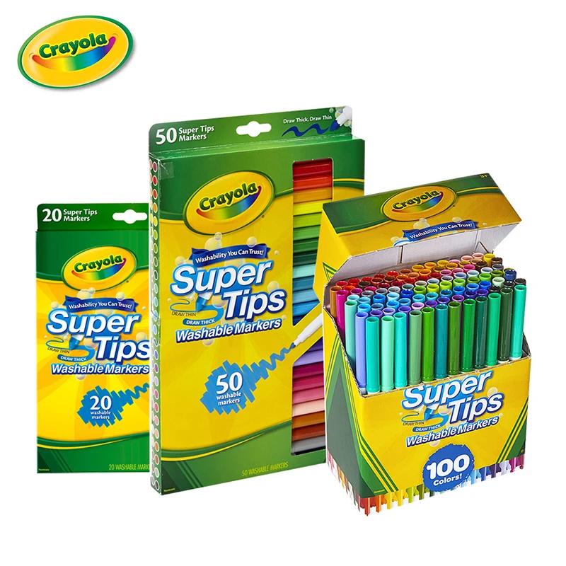 

Crayola Watercolor Pen Set Children's Non-toxic Washable Brush Kindergarten Primary School Students with Adult Hand Account Pen