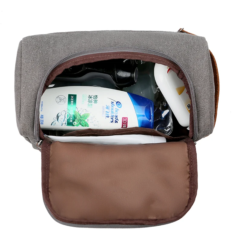 Холщовая косметичка для мужчин и женщин чехол косметики в деловом стиле дорожный