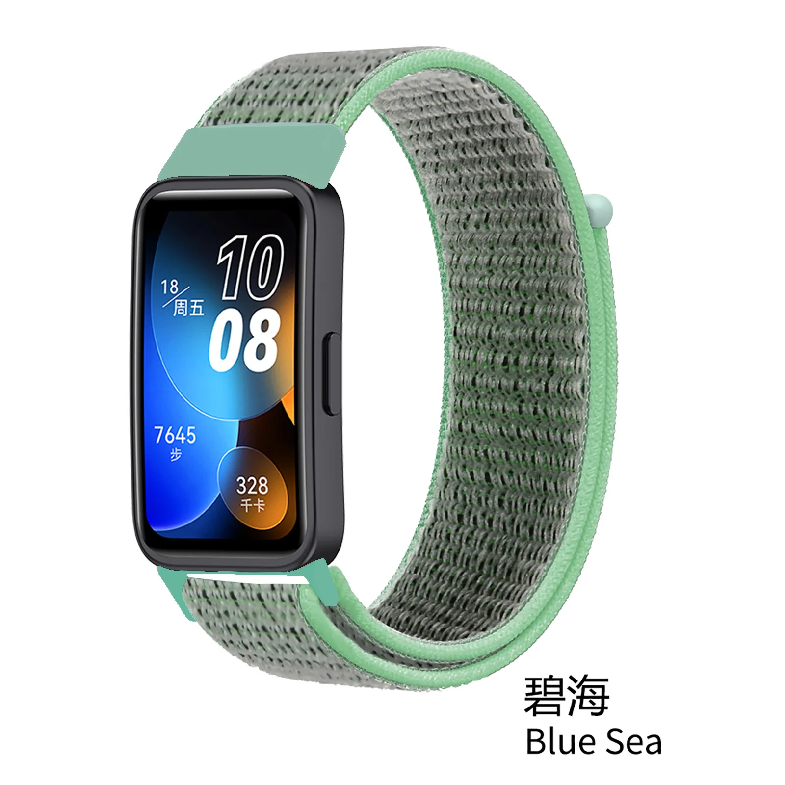 Фото Нейлоновый ремешок Solo Loop для Huawei Band 9, 8, 7: дышащий сменный браслет-ремешок для Huawei Band 7, 8 (Correa) №2