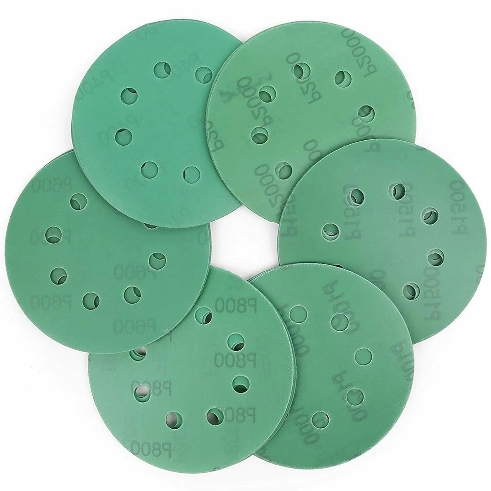 

30pcs 5Inch 125MM 8Holes 400 To 2000 Grits Hook And Loop Polyester Film Sandpaper Sanding Disc Abrasive Grinding Polishing Tools