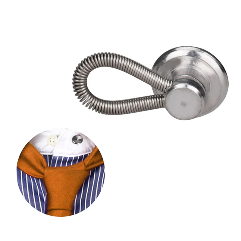 

Button Extenders Elastic Extender Metal Collar Expander Set Silicone Neck Buttons Pantscoat