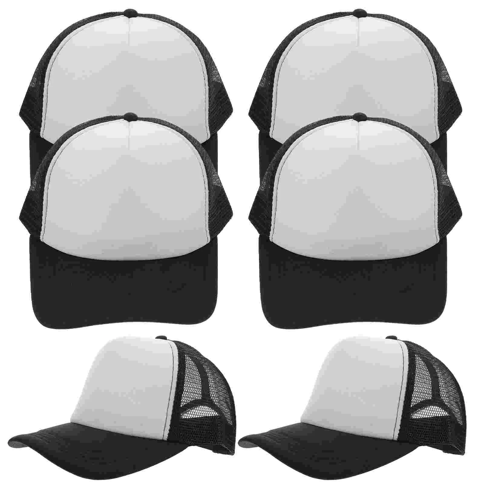 

10 Pcs Plastic Flower Pots Outdoors Sublimated Baseball Cap DIY Blank Hat Bulk Trucker Sublimation Hats Polyester Man