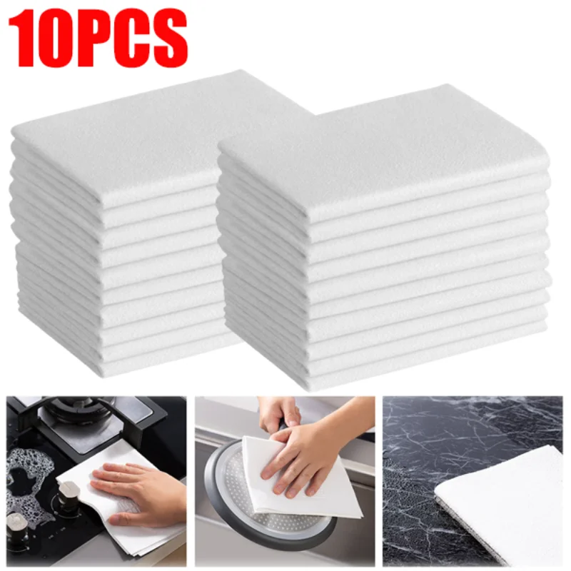 

Microfiber White Magic Cleaning Cloth No Watermark Glass Wipe Cloth Reusable Car Window Glass Rag Tools for Kitchen Home Towel
