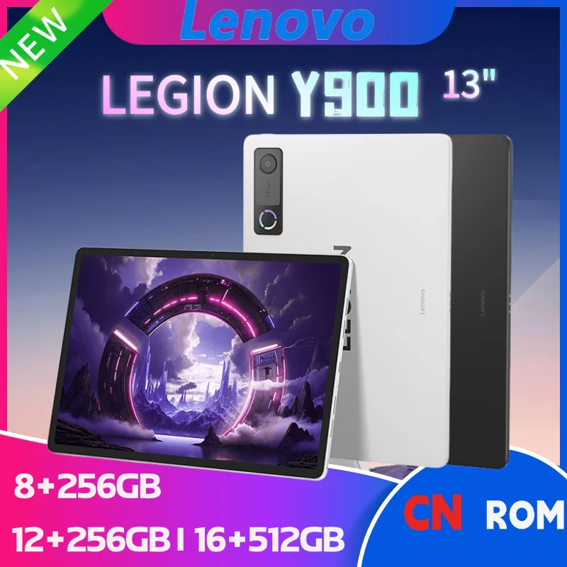 Фото Планшетный ПК Lenovo Legion Y900 13 дюймов с ИИ, Snapdragon 8 Elite, 144 Гц 4K HD дисплей, для игр и офисной работы, высокая производительность №1