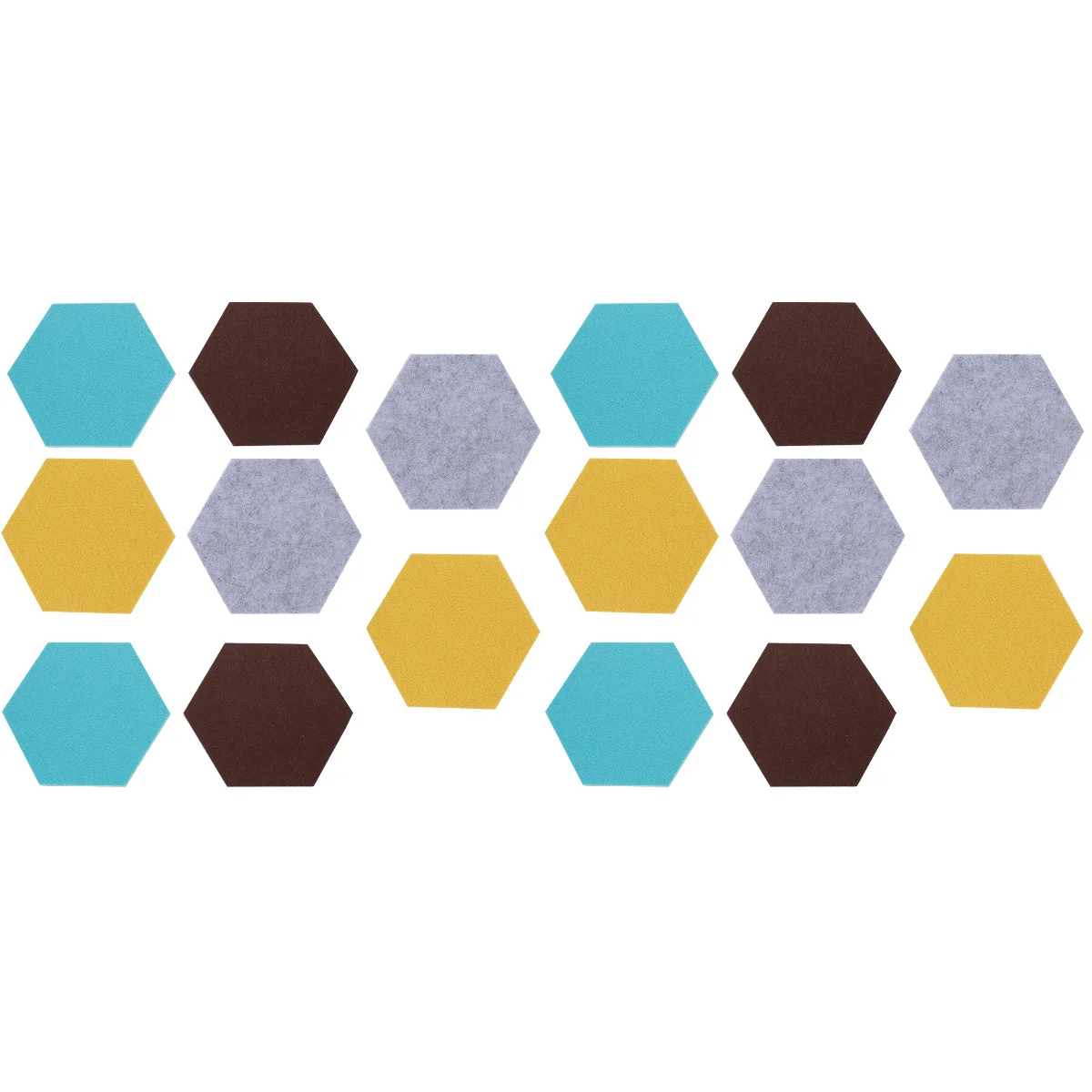 

16 Felt Hexagon Tile Board Felt Wall Board Self-Adhesive Wall Memo Board