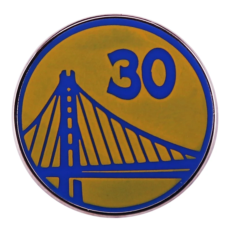 Эмалированная заколка с логотипом баскетбольной команды Golden State WWarriors Золотые