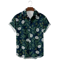 2022 summer mens new short sleeve shirts printed lapel loose casual teens weekend holiday harajuku plus size streetwear m 4xl