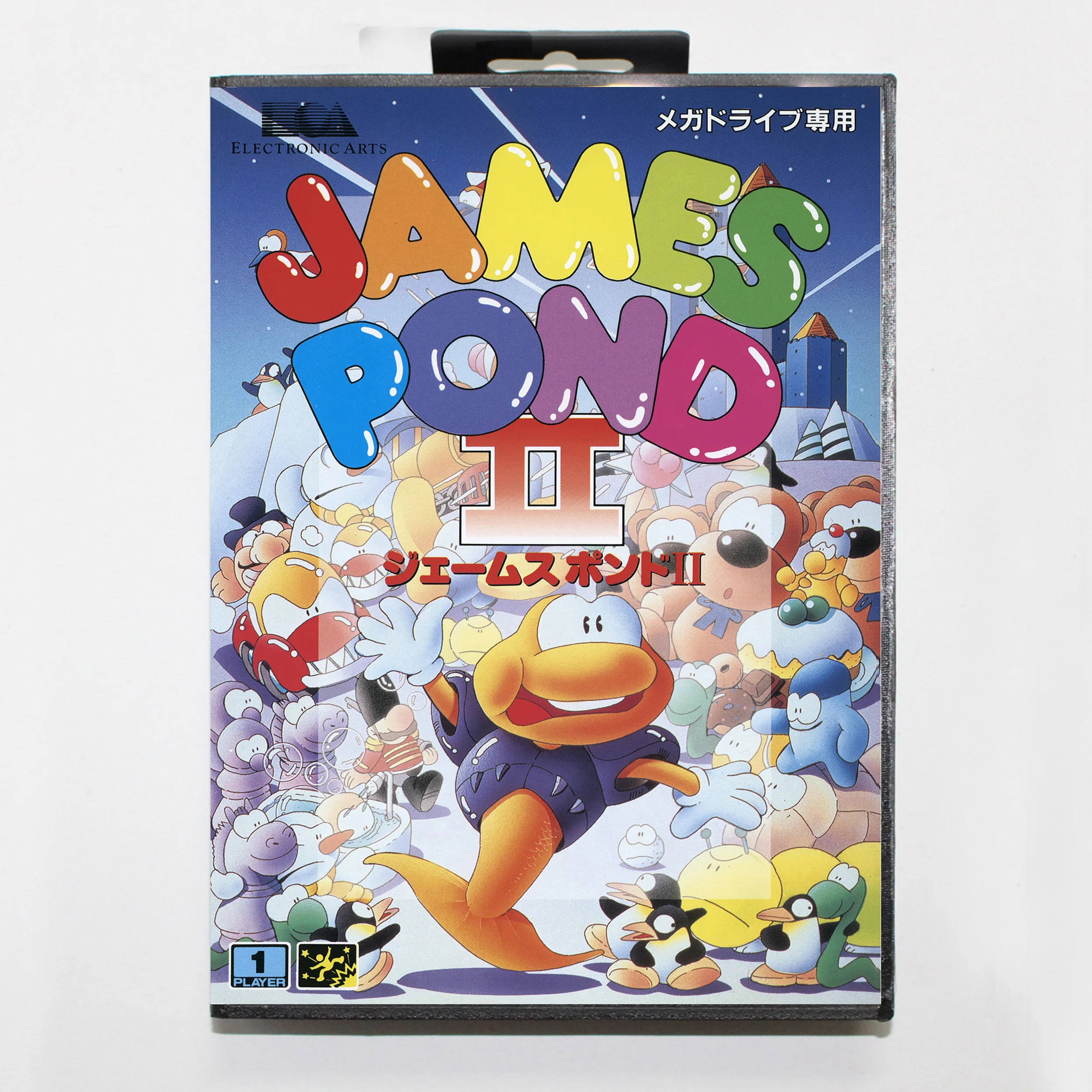 

JamesPond 2 16 бит MD игровая карта для Sega Mega Drive/ Genesis с крышкой JP Розничная коробка