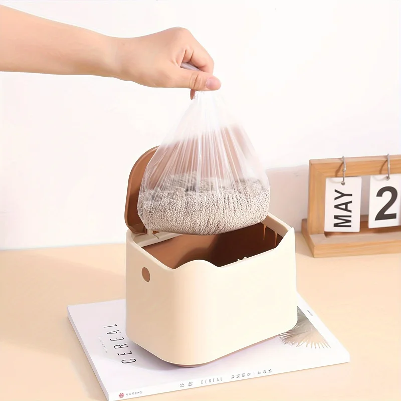 Мусорная корзина для кошачьего туалета с нажимной и выдвижной крышкой дизайн