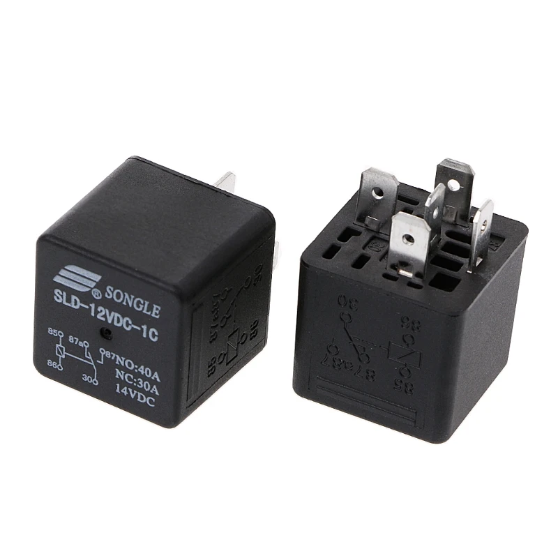 N0HB 2Pcs SLD-12VDC-1C 1,6 Вт реле высокой мощности NO 40A NC 30A 5pin автомобильное реле