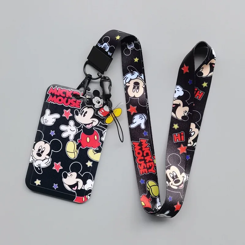 Набор карт из ПВХ с Микки Маусом от Disney, студенческий, для кампуса, аниме-стиль, с подвеской на шею, для ID-карт, с брелоком (art.: 3920db5ae54b2) - 3920db5ae54b2