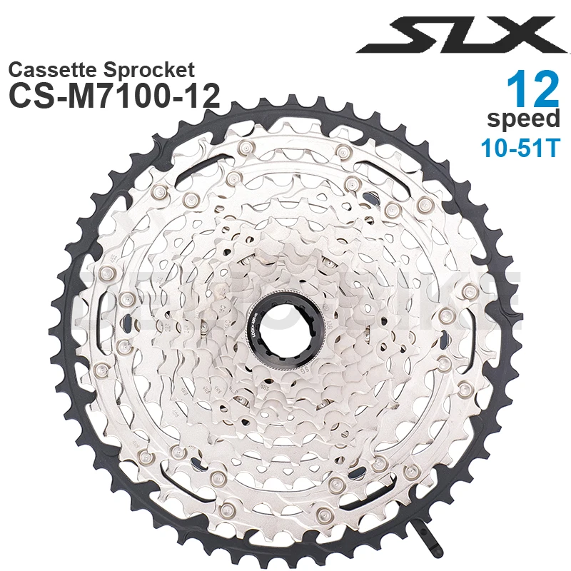 SHIMANO SLX M7100 1x12v Groupset Shifter Rear Derailleur 12 speed 10-45T/51T Cassette Sprocket Chain 124L for  MTB Bike Original