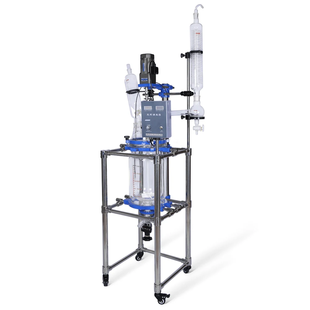 ZOIBKD 10L-20L-30L-50L Лабораторный двухслойный стеклянный реактор Лабораторная куртка