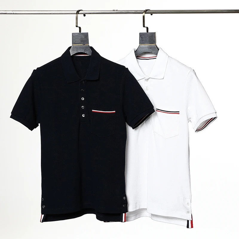 

Футболка мужская летняя однотонная в полоску, с карманами