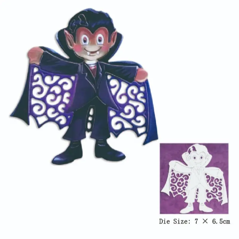 

halloween vampire children metal cutting layering die scrapbooking die photo album decoration diy card craft 2022 new