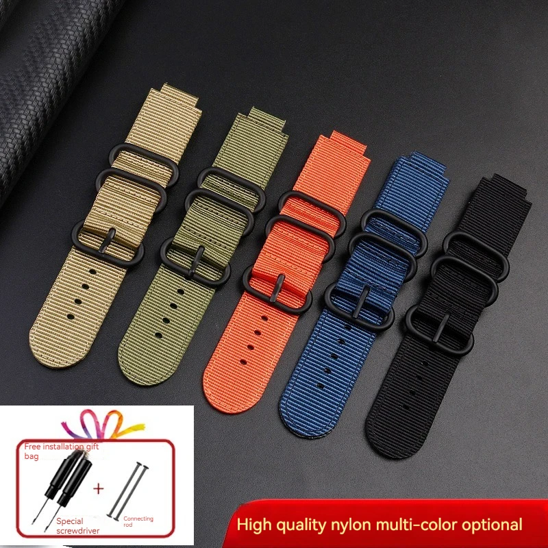 Фото Холщовый ремешок для часов TIMEX T2N720 T2N721 TW2R55500 series 24*16 мм, мужской ремешок для часов, браслет, спортивный нейлон с установочным инструментом №2