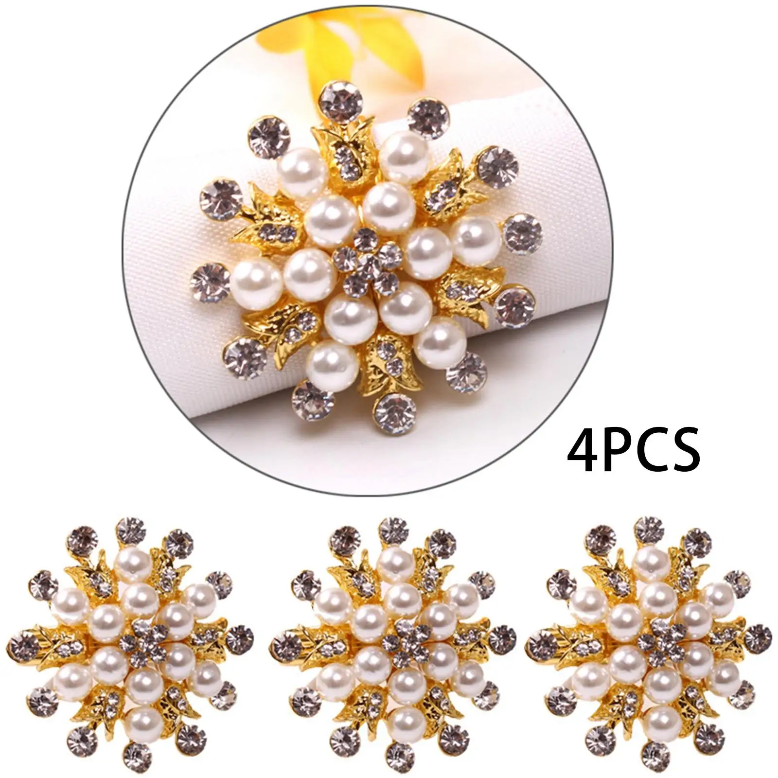 

4Pcs Napkin Rings Set Table Decoration Paper Towel Rings for Party Table