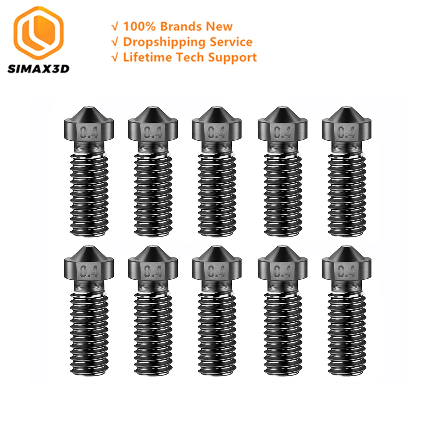 

10 шт., насадки для 3D-принтера E3D V6 Hotend, 1,75 мм