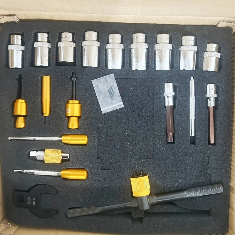 

Набор из 20/22 инструментов для ремонта пьезоэлектрических форсунок Common Rail, универсальные инструменты для демонтажа форсунок BOSCH DENSO