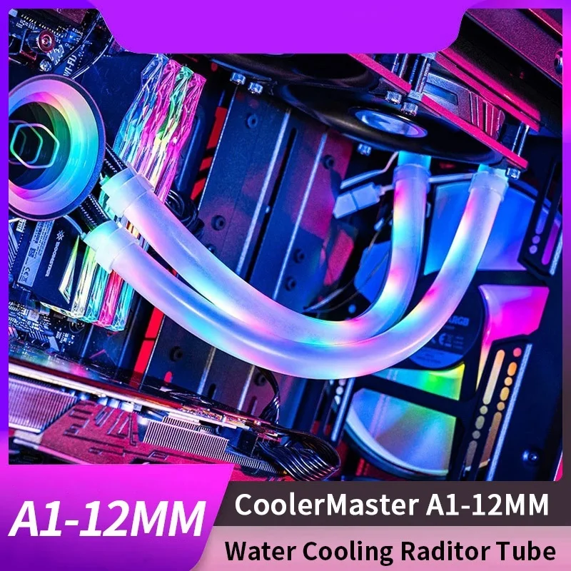 

. Cooler Master A1-12MM Water Cooling Raditor Tube Addressable ARGB motherboard Sync DIY Decorate Cover Luminous Sleeve Kit